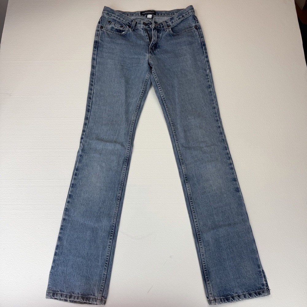 Vintage 90s London Jean Straight Leg Cotton Blue Denim Jeans Size 4 Normcore Y2K - Picture 1 of 12
